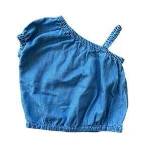 Old Navy Chambray One-Shoulder Top Blue 4T